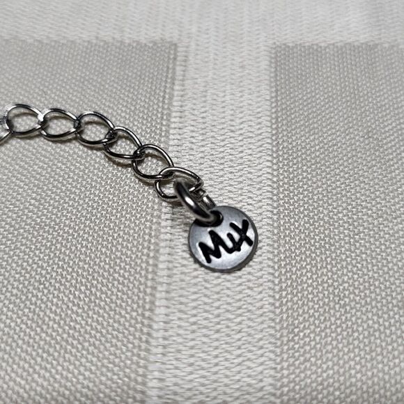 Culture Mix Necklace Wire & Teardrop Pendants Teal Silver Lobster Clasp 20 in - Picture 6 of 9